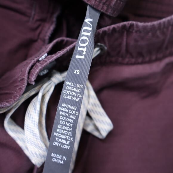 VUORI Ripstop Pant Chestnut Mid Rise Drawstring Tapered Leg Women's XS - Picture 10 of 10